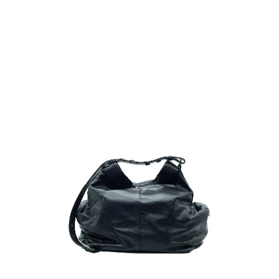 Lara<br />Black Zipped Bucket Bag 