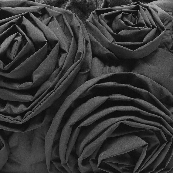 Rose Big<br>Sacca  maxi con rose  nera