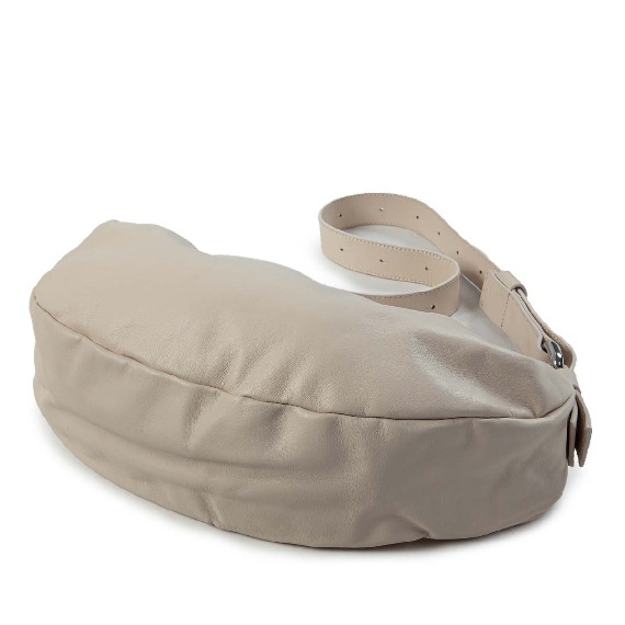 Abigail<br/>Ivory half-moon bag  