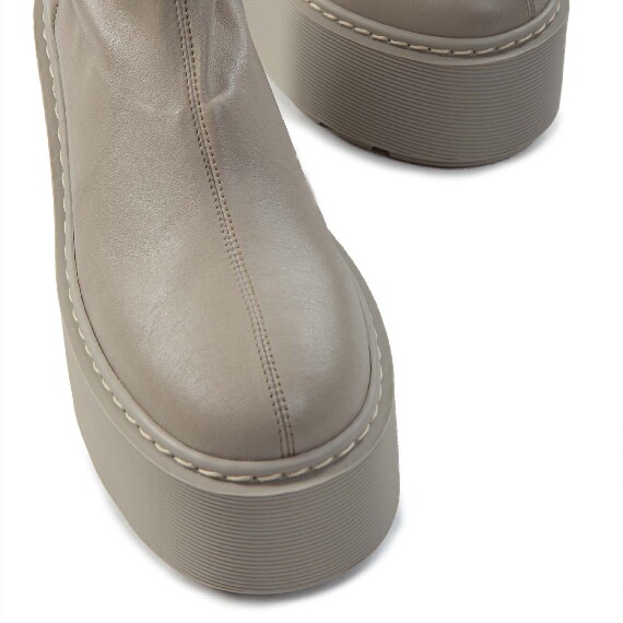 F20 Zeppa Stripy-Tronchetto avorio