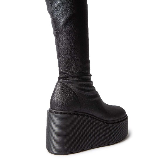 F20 Zeppa Stripy – Black cuissardes boot  