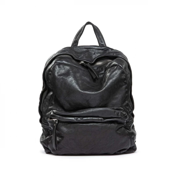 zaino ATTILIO in pelle nera