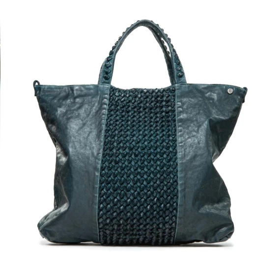 maxi shopper BRIGIDA in pelle blu