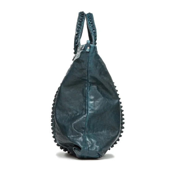 maxi shopper BRIGIDA in pelle blu