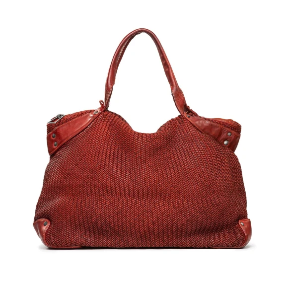 shopper CORALINE in pelle mattone