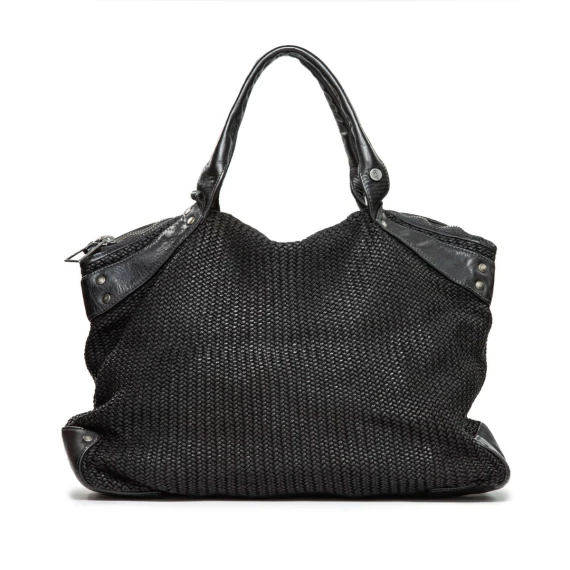 shopper CORALINE in pelle nera