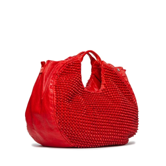 shopper SUSANNA in pelle rossa