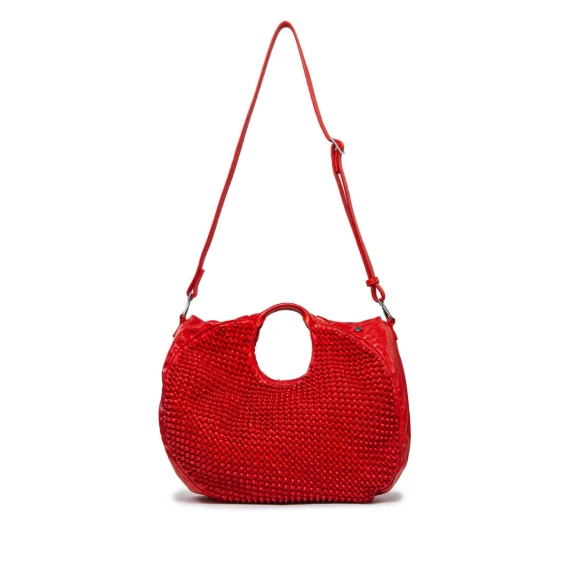 shopper SUSANNA in pelle rossa