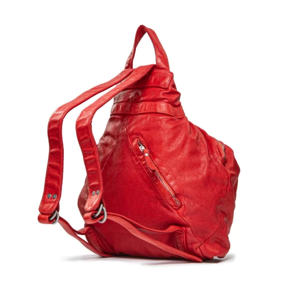 zaino SAFFO in pelle rossa