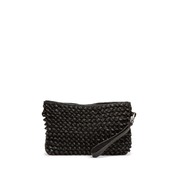 clutch DILETTA in pelle nera