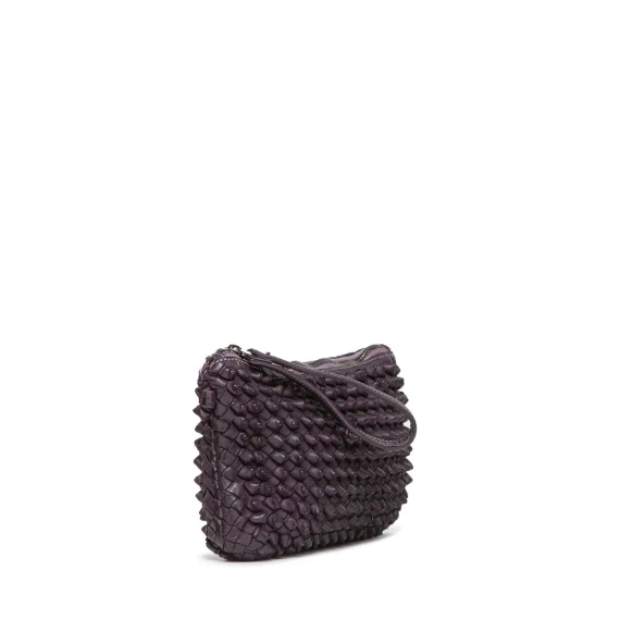 clutch DILETTA nodi in pelle ametista