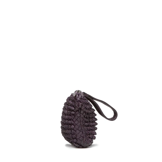 clutch DILETTA nodi in pelle ametista