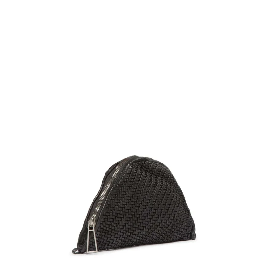 clutch LORETTA in pelle nera