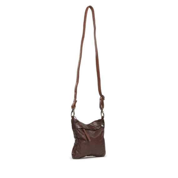 tracolla ZENO in pelle castagna