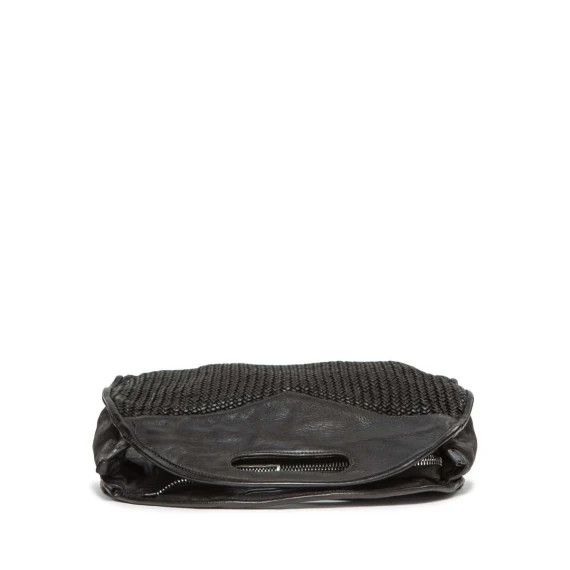 shopper GISELLA MESH in pelle nera