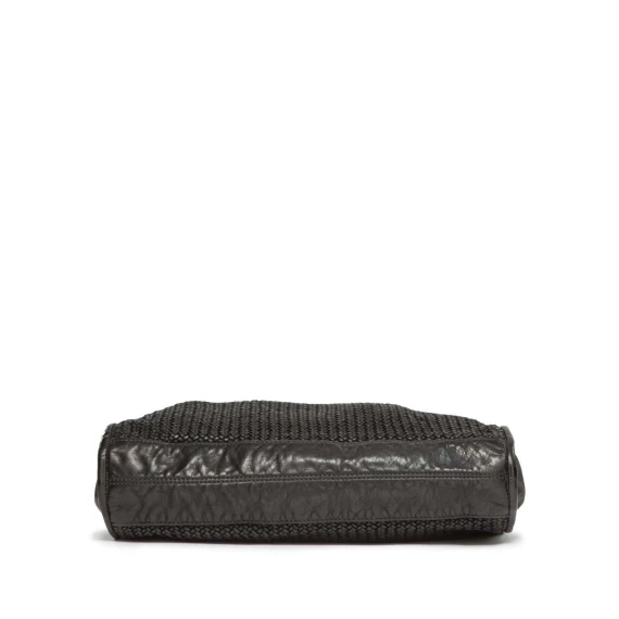 shopper GISELLA MESH in pelle nera