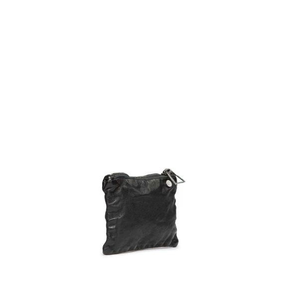 clutch ATHENA in pelle nera