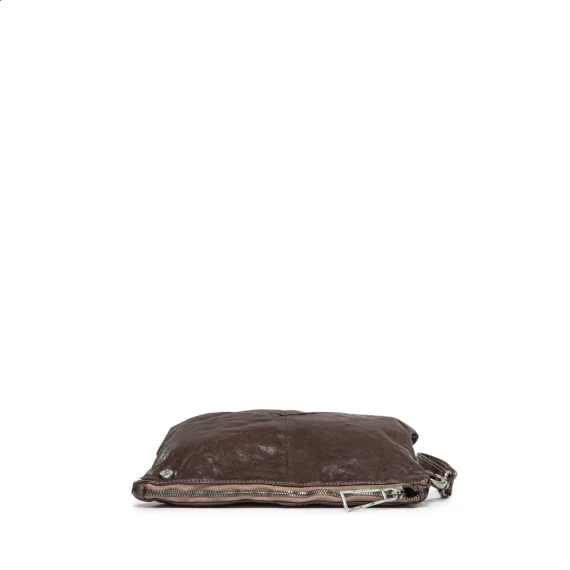 clutch POLLY NEW in pelle dark taupe