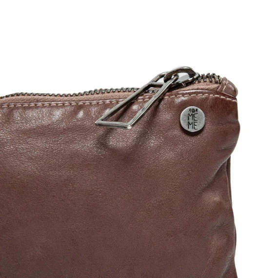 clutch ATHENA in pelle dark taupe