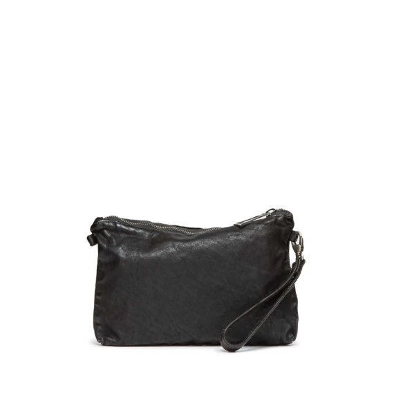 clutch DILETTA FLAT in pelle nera