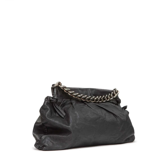 cartella TINA in pelle nera