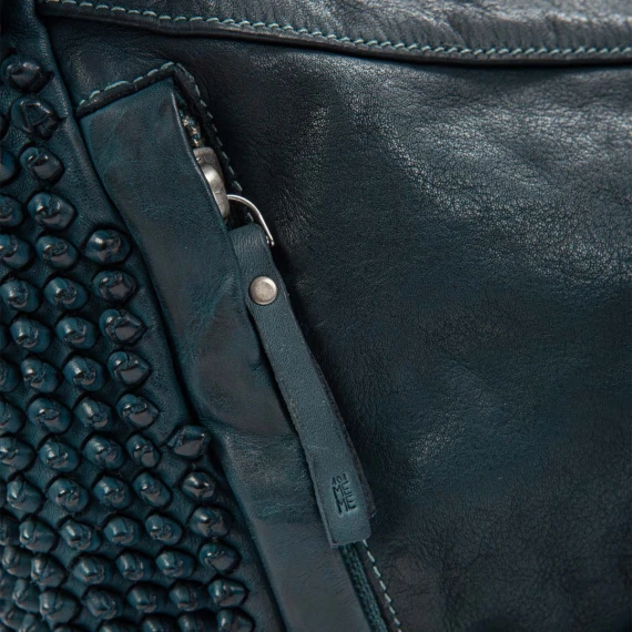 borsa nodi in pelle pavone