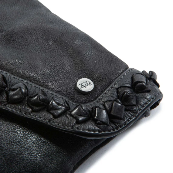 clutch NICOLE nodi in pelle nera