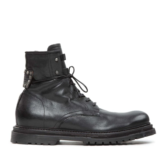 anfibi STATIC in pelle nera