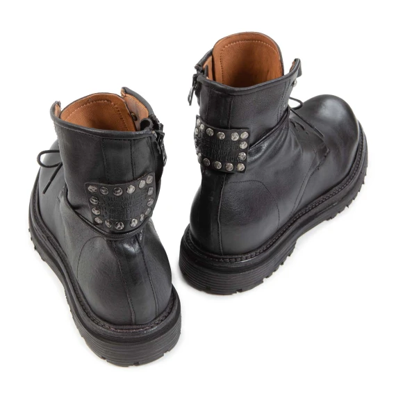 anfibi STATIC in pelle nera