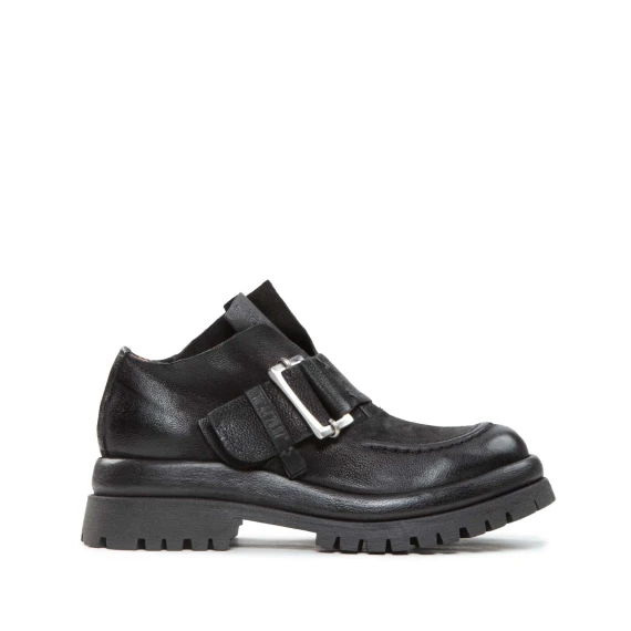 slipon DIBLA con fibbia in pelle nera