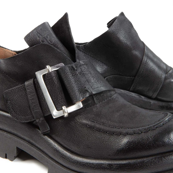 slipon DIBLA con fibbia in pelle nera