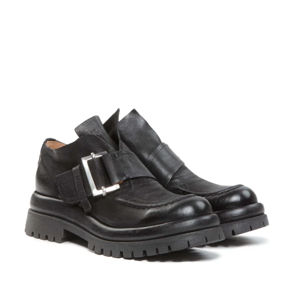 slipon DIBLA con fibbia in pelle nera