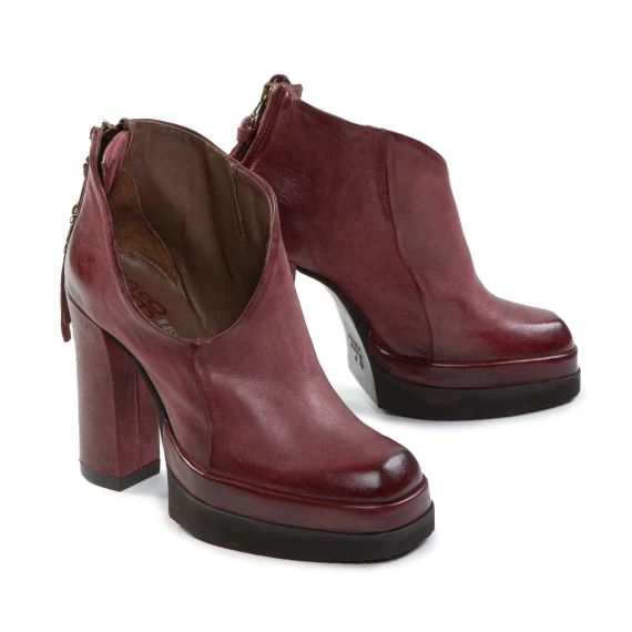 accollato VIVENT in pelle rosso madera