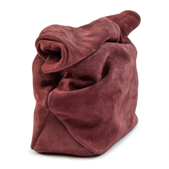 clutch in camoscio madera