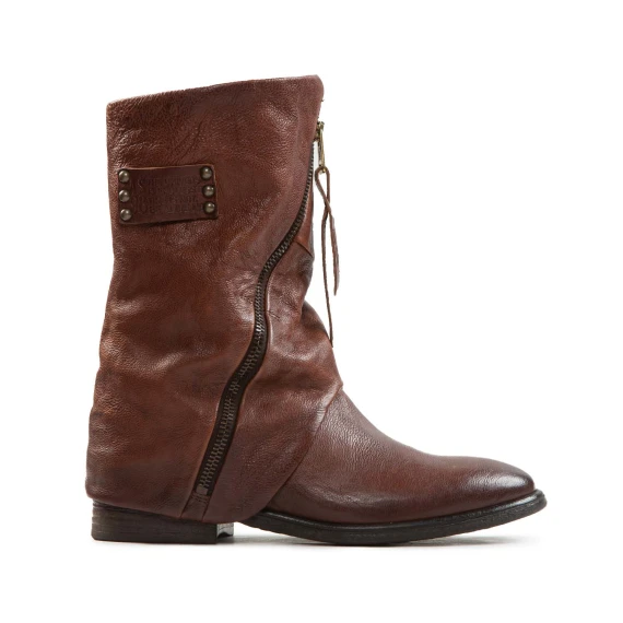 biker con zeppa interna in pelle calvados