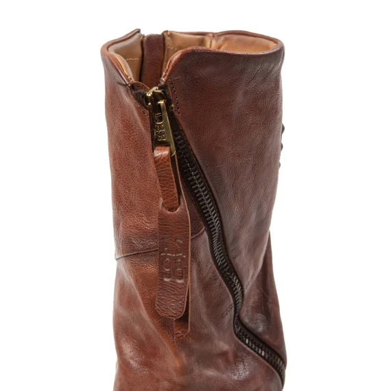 biker con zeppa interna in pelle calvados