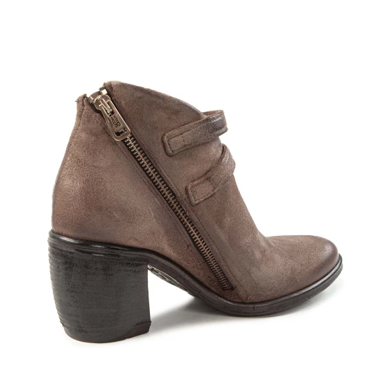 stivaletto RITHM fibbie in pelle smoke