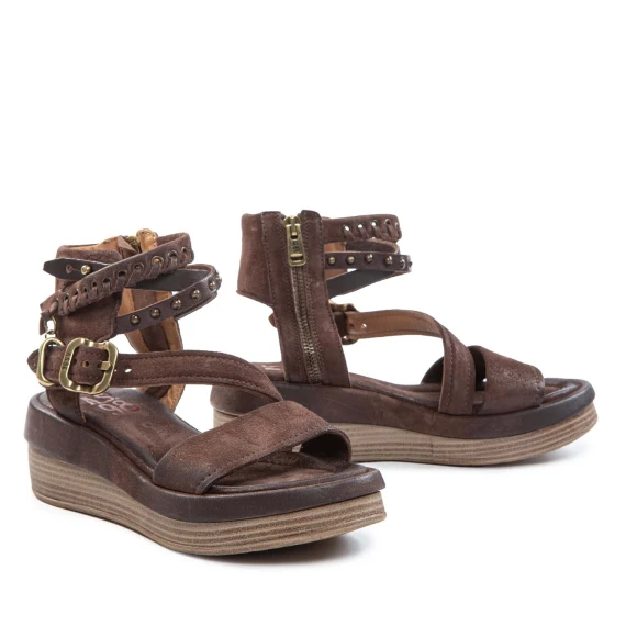 SALIS ebony leather wedge
