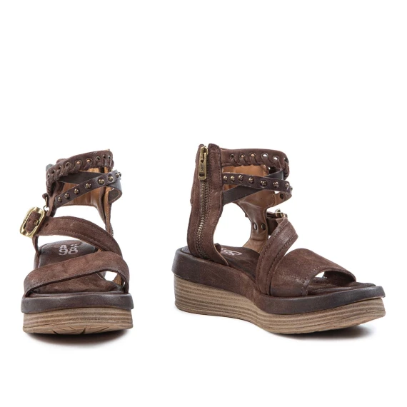 SALIS ebony leather wedge