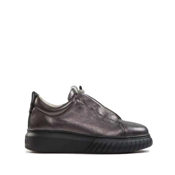 sneakers LIBI in pelle laminata antracite