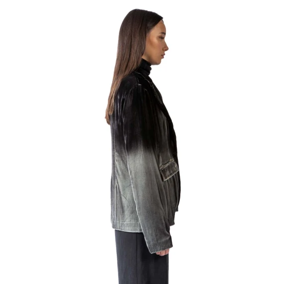 giacca in velluto sfumato grigio