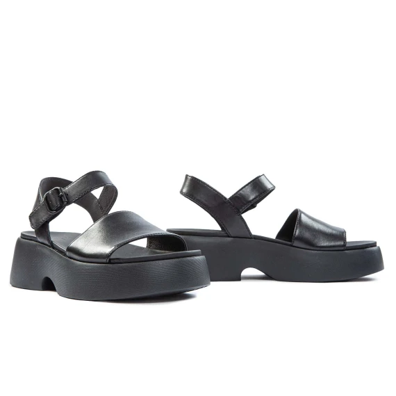 zeppa fascia in pelle nera