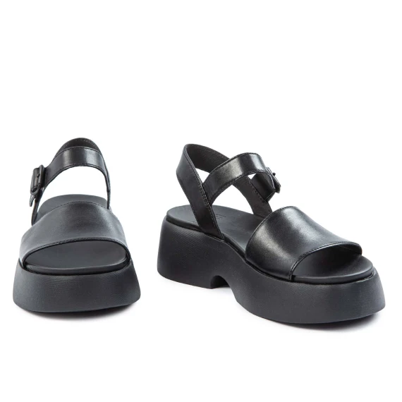 zeppa fascia in pelle nera