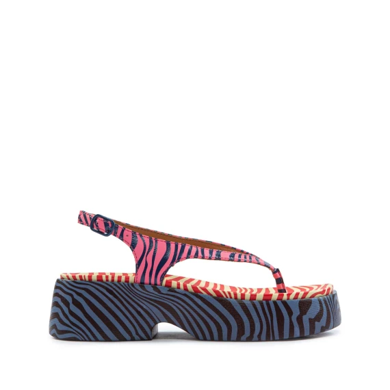 sandali infradito platform zebrate