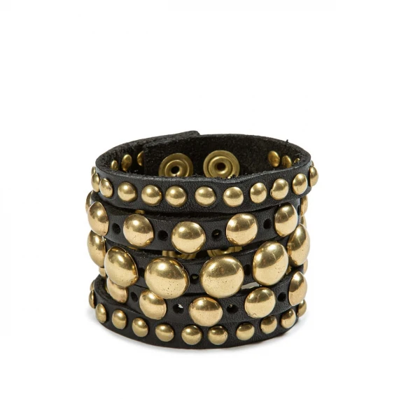 bracciale con borchie oro