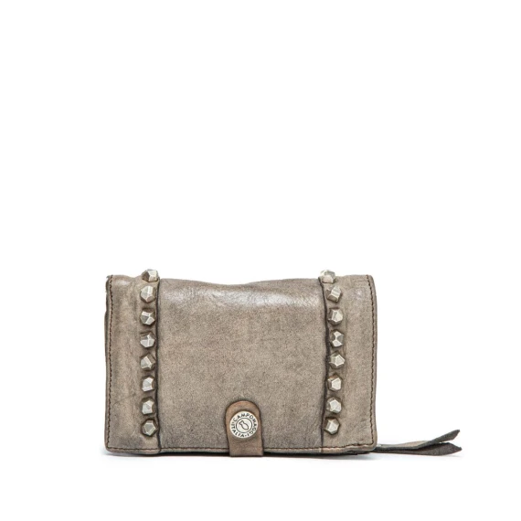 portafogli con borchie in pelle ghiaccio