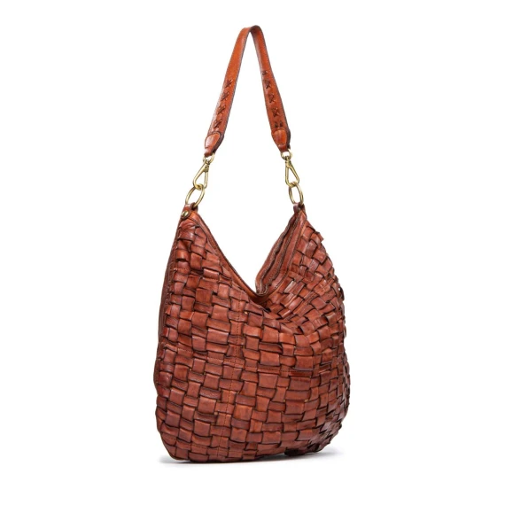 sacca in pelle intrecciata cuoio