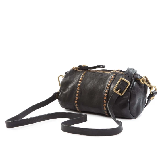 tracollina piccola in pelle nera