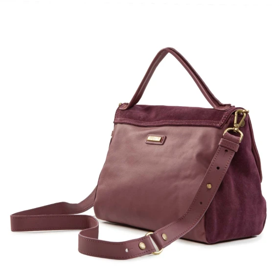 borsa MARIA con patta prugna