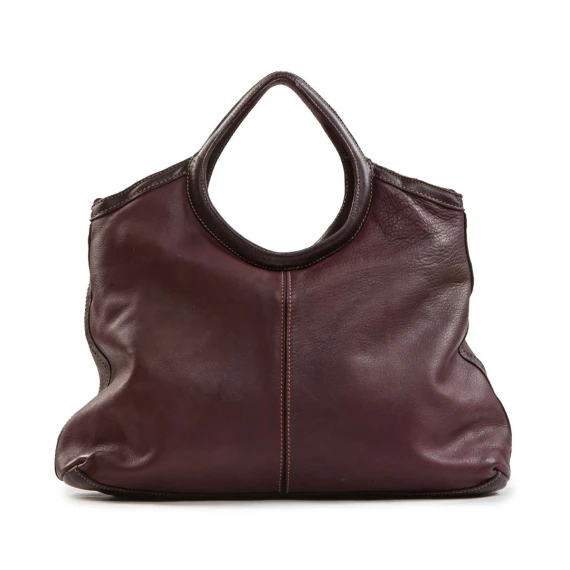 shopper CAMILLA in pelle prugna